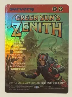Green Sun's Zenith Showcase Foil - Mythic- Edge of Eternities: Special Guest MTG - Image 1