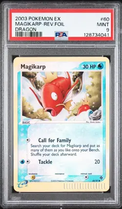 PSA 9 MINT Magikarp 60/97 Reverse Holo 2003 Pokemon EX Dragon Pop 46 - Image 1