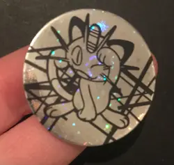 Meowth Pokemon Coin Wizards 2000 Silver Original WOTC Of The Coast RARE - Image 3