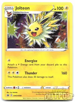 Jolteon SWSH094 Holo Promo Sword & Shield Promo Pokemon NM - Image 1