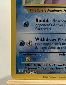 Pokemon Squirtle Classic Collection Holo Trading Card Game Classic 001/034 2023 - Image 5