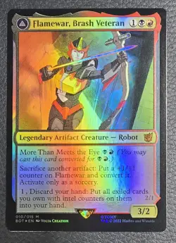 Flamewar, Brash Veteran Universes Beyond: Transformers Foil MTG Magic Card - Image 1