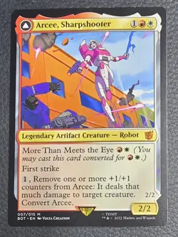 Arcee, Sharpshooter Arcee, Acrobatic Coupe MTG Universes Beyond Transformers - Image 1