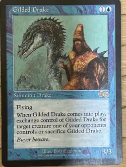 MTG Gilded Drake Urza's Saga Regular Lightly Played - Image 1