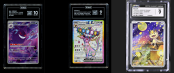 Gengar TAG 10 GEM PACK 3 Pokemon Chinese 0307/07 w/ TAG 9 Espeon w/ CGC 9 Meowth - Image 1