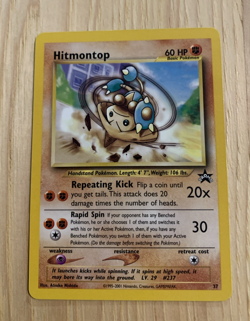 Hitmontop Pokemon WOTC Black Star Promo # 37 HP 60 NM - Image 1