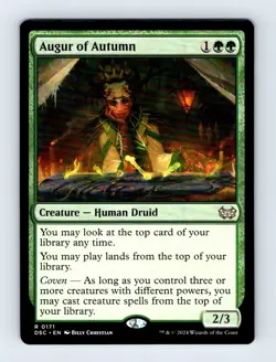 #171 2024 Duskmourn: House of Horror Commander Augur of Autumn Rare - Image 1
