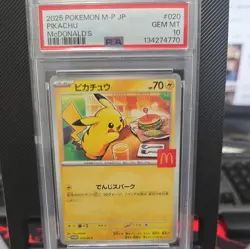 2025 POKEMON JPN M-P PROMO MCDONALD'S #020 PIKACHU PSA 10 - Image 1