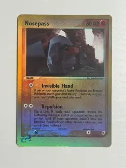 Pokemon Ruby and Sapphire Nosepass 18/109 Reverse Holo MP - Vintage Pokemon TCG - Image 1