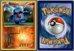 2012 Pokemon, B&W Dragons Exalted, #62/124 Nosepass, Reverse Holo Common - Image 1