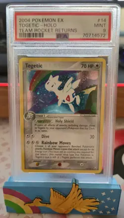 Pokemon Togetic EX Team Rocket Returns - Holo Rare #14 - PSA 9 - Image 1