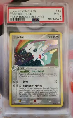 Pokemon Togetic EX Team Rocket Returns - Holo Rare #14 - PSA 9 - Image 2