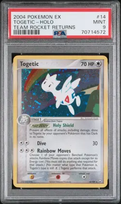 Pokemon Togetic EX Team Rocket Returns - Holo Rare #14 - PSA 9 - Image 4