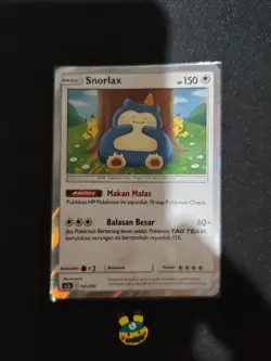 Pokemon Snorlax AC3a 145/205 Holo Foil Pikachu Sun Moon Unbroken Bonds Indonesia - Image 1