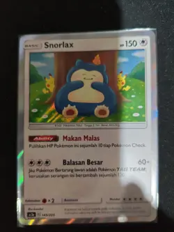 Pokemon Snorlax AC3a 145/205 Holo Foil Pikachu Sun Moon Unbroken Bonds Indonesia - Image 3