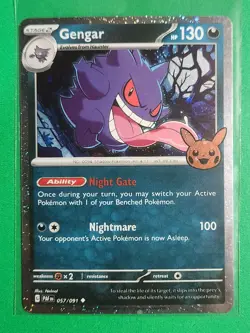 Pokemon TCG Halloween Trick Or Trade 2024 Gengar #57/91 Cosmos Uncommon - Image 1