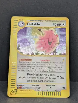 Clefable 007/165 Expedition Base Set Holo Ultra Rare Pokemon TCG Nintendo MP+ - Image 3