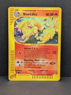 Ninetales H19/H32 Aquapolis Holo Rare Pokemon TCG Nintendo e-reader MP+ - Image 1