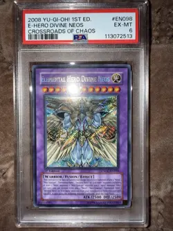 Konami Yu-Gi-Oh! Elemental Hero Divine Neos Secret Rare CSOC-EN098 1st Ed PSA 6 - Image 1
