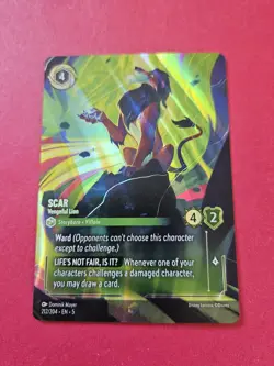 Lorcana Scar - Vengeful Lion (Enchanted) NM Holofoil Shimmering Skies - Image 1