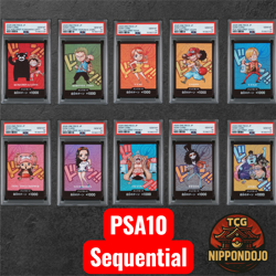 PSA 10 One Piece Card Kumamoto DON Card Complete 10Set Sequential Luffy Zoro - Image 1