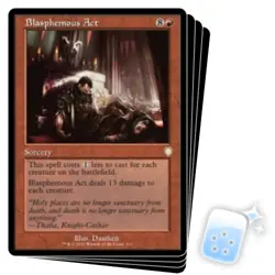 BLASPHEMOUS ACT X4 The Brothers' War: Commander Magic MTG MINT CARD - Image 1