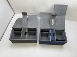 Lot Of 2 Ultimate Guard Flip n Tray Deck Case Card Box USED Grey & Blue - Image 2