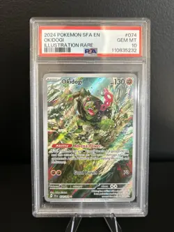 Pokemon 2024 SV Shrouded Fable SFA en OKIDOGI #074/064 PSA 10 - Image 1