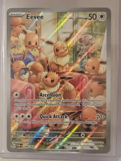 Pokemon TCG Eevee 188/167 Twilight Masquerade IR Holo - Image 1