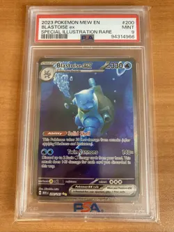 2023 POKEMON MEW EN-151 SPECIAL ILLUSTRATION RARE #200 BLASTOISE EX PSA 9 - Image 1