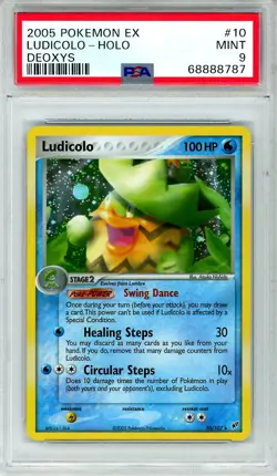 2005 Pokemon EX Deoxys Ludicolo #10 PSA 9 MINT - Image 1