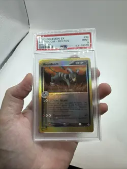 2003 POKEMON EX DRAGON #34 HOUNDOOM-REVERSE FOIL PSA 9 POP 35! RARE! - Image 3