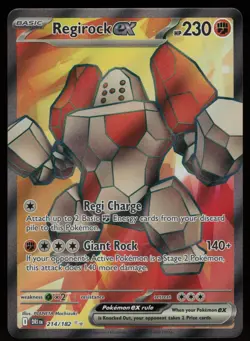 REGIROCK EX 214/182 ULTRA RARE DESTINED RIVALS POKEMON NM/M - Image 1