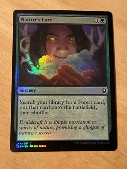 Nature's Lore FOIL #244 - Battle for Baldur's Gate - C / NM / MTG - Image 1