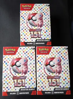 x3 Scarlet & Violet 151 Pokemon Booster Bundles Brand New Factory Sealed - Image 1