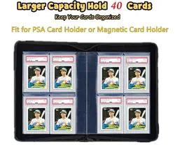 Graded Card Binder, 40 Pocket Slab Binder, Holds 40 PSA Cards, Durable Black ... - Image 2