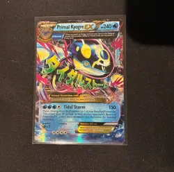 Pokemon TCG Primal Kyogre EX Full Art Holo Card Ultra Rare 55/160 - Image 1