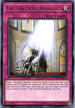 The Sanctified Darklord FLOD-EN075 Yu-Gi-Oh! Card Light Play Unlimited - Image 1