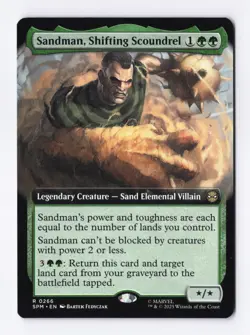 Sandman, Shifting Scoundrel (Extended Art) 266 (R) MTG Marvel's Spider-Man (SPM) - Image 1