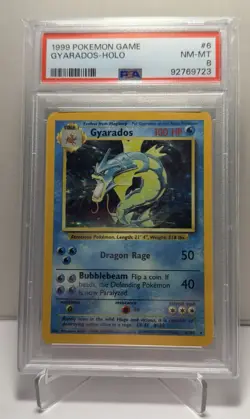 Pokemon 1999 Set Base Unlimited Gyarados Holo #6 PSA 8 NM-MT - Image 1