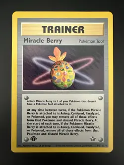 Pokemon TCG - MIRACLE BERRY - 1ST EDITION - 94/111 - NEO GENESIS (2000) - LP + - Image 1