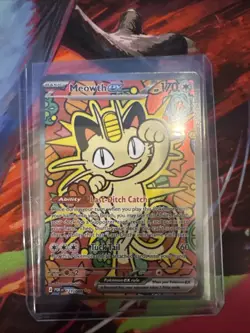 Pokemon TCG Meowth EX 121/088 Special Illustration Rare Perfect Order SIR - NM - Image 1