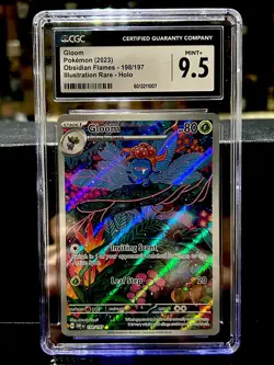2023 Pokemon Obsidian Flames Gloom 198/197 Illustration Rare CGC 9.5 MINT+ IR - Image 1