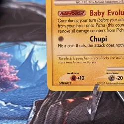 Pichu Lv.6 93/123 Mysterious Treasures 2007 Pokemon TCG Common NM-LP Yuka Morii - Image 2