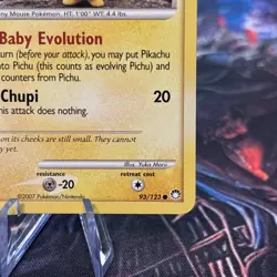 Pichu Lv.6 93/123 Mysterious Treasures 2007 Pokemon TCG Common NM-LP Yuka Morii - Image 3