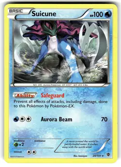 Suicune 20/101 Rare Plasma Blast Pokemon Near Mint - Image 1