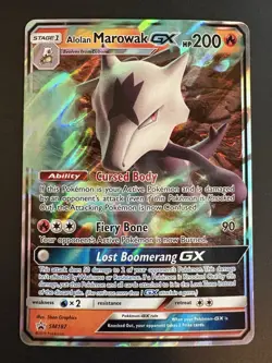 Alolan Marowak GX SM187 Sun & Moon Promo Holo VLP Pokemon TCG - Image 1