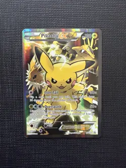POKEMON PIKACHU EX FULL ART HOLO XY124 BLACK STAR PROMO 2016 NM-LP - Image 1