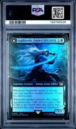 PSA 10 MTG Final Fantasy Sephiroth, Fabled Soldier Extended Art Foil #451 ERROR - Image 3