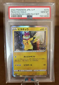 PSA 10 Pikachu 272/S-P Pokemon Go Card File Set 2022 Pokemon Card Japan - Image 1
